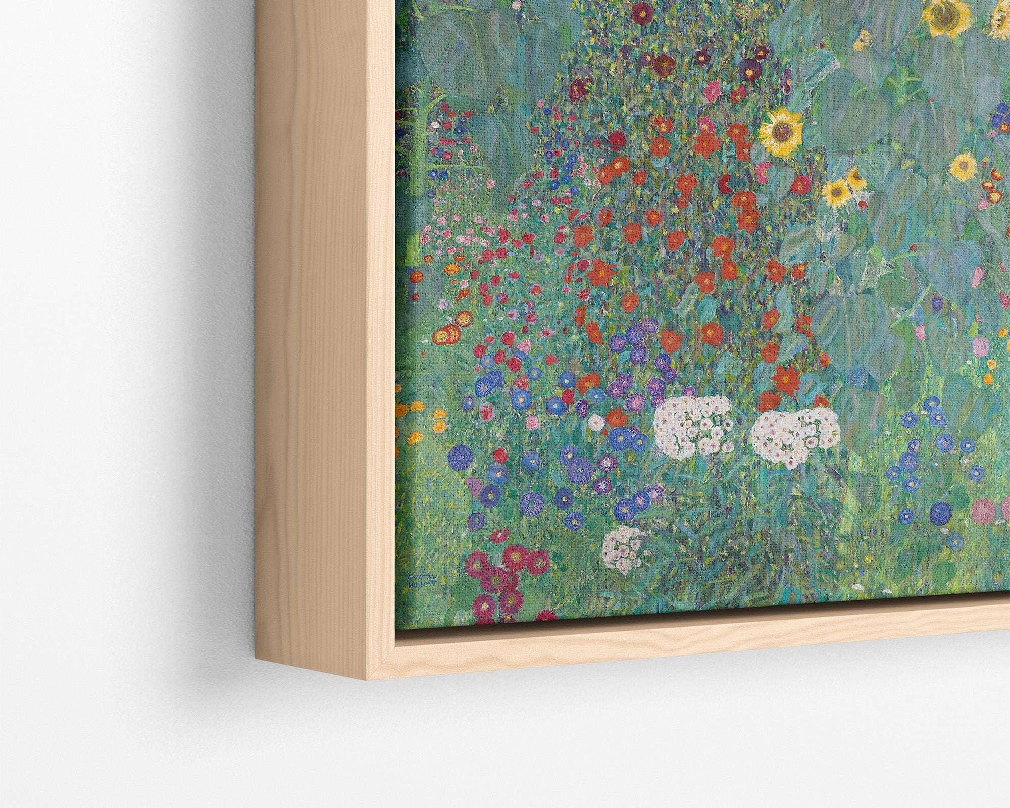 Cottage garden with sunflowers