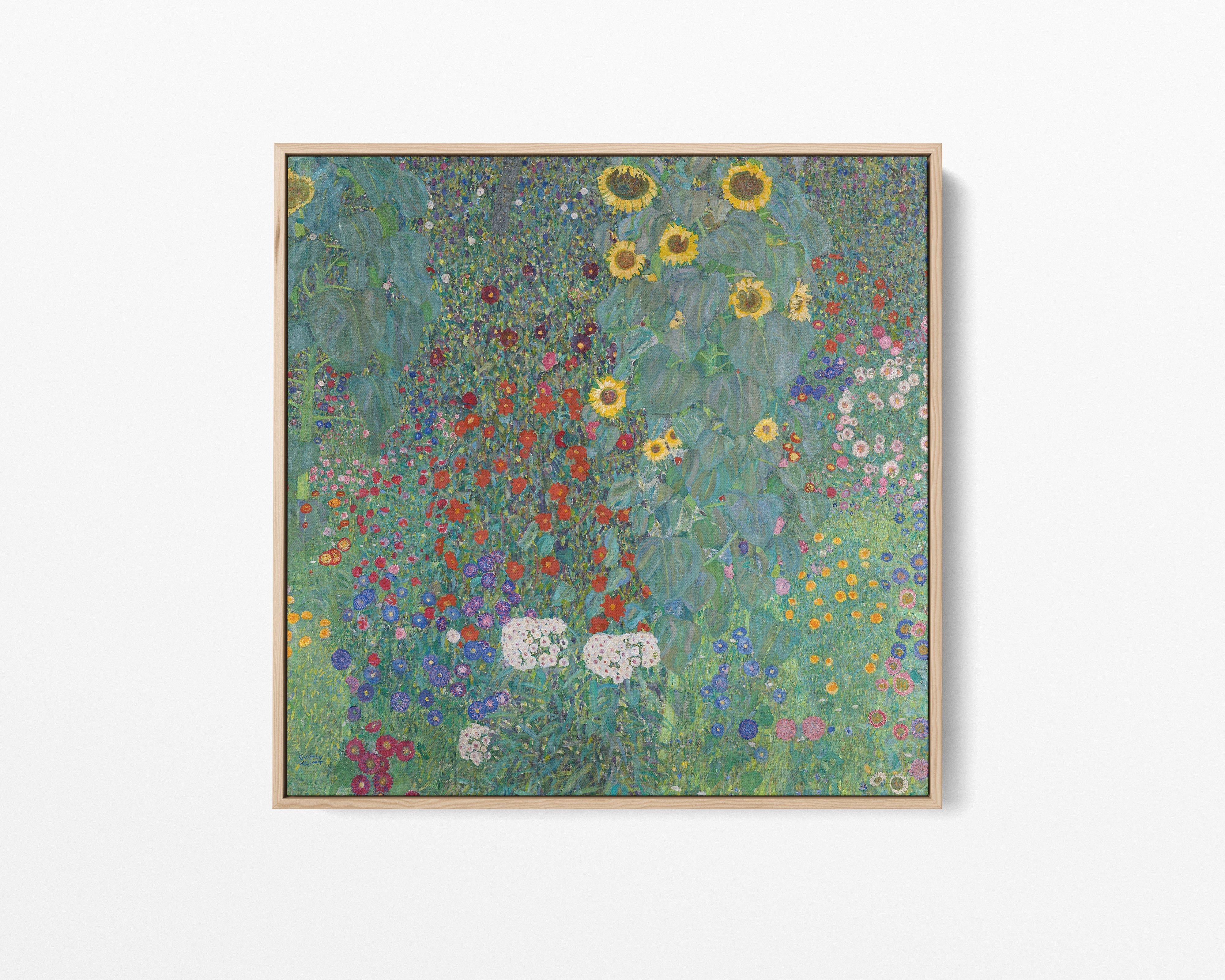 Cottage garden with sunflowers